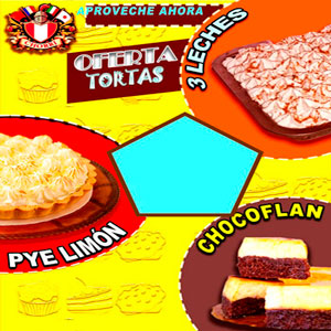 TRES TORTAS DE SABORES ÚNICOS